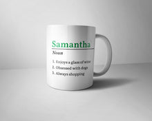 Load image into Gallery viewer, Name - Dictionary Definition Mug - Personalised
