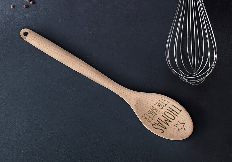 Star Baker - Wooden Spoon - Personalised With Name
