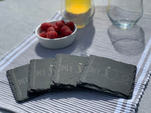 Load image into Gallery viewer, A house is not a home without a cat called ... personalised slate coasters
