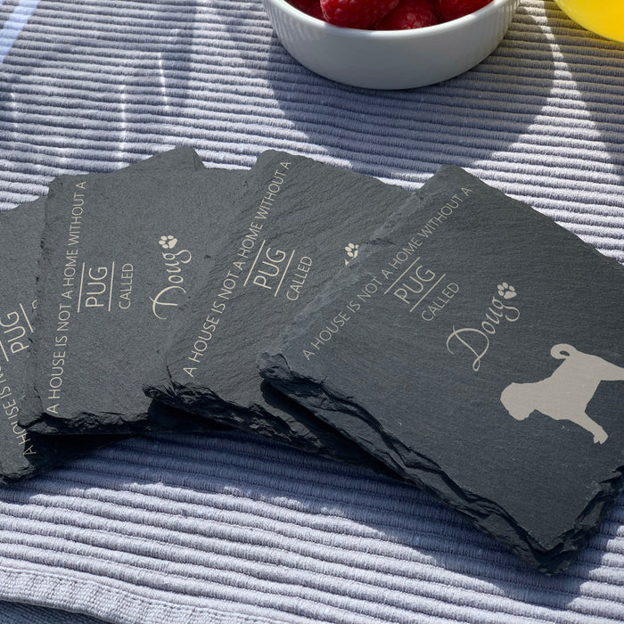 “A House is Not a Home Without a Dog” – The Perfect Slate Coaster for Dog Lovers