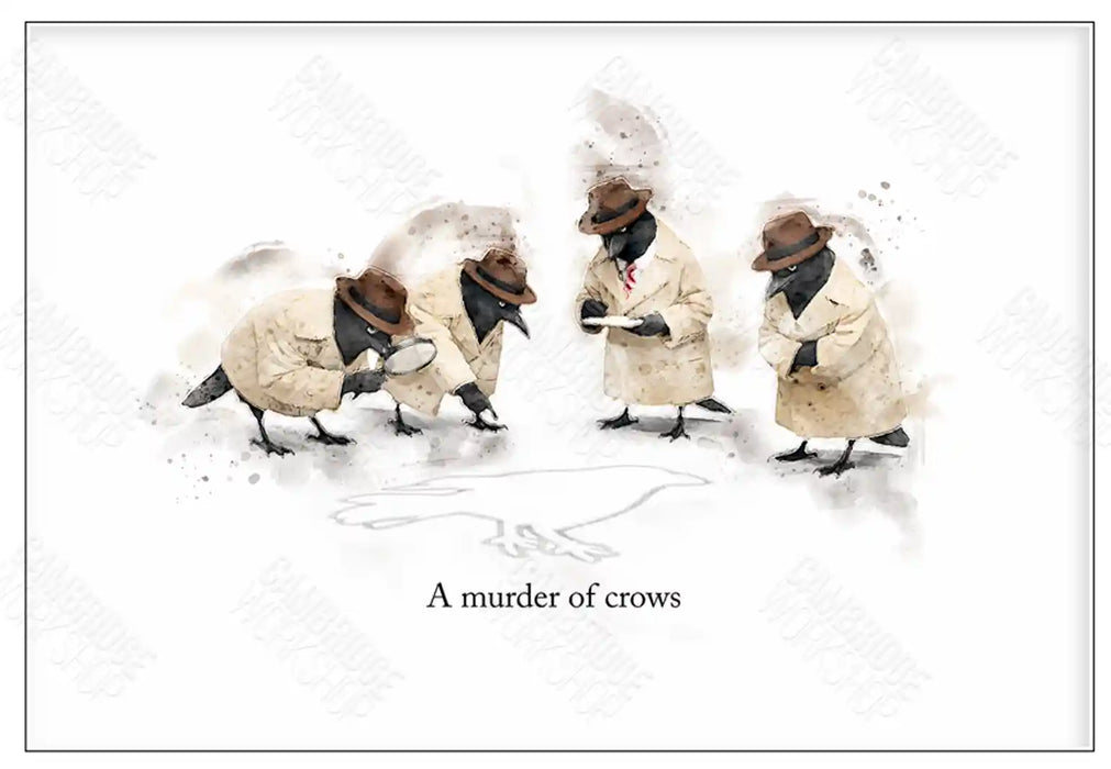 A Murder of Crows – Framed Wall Art Print