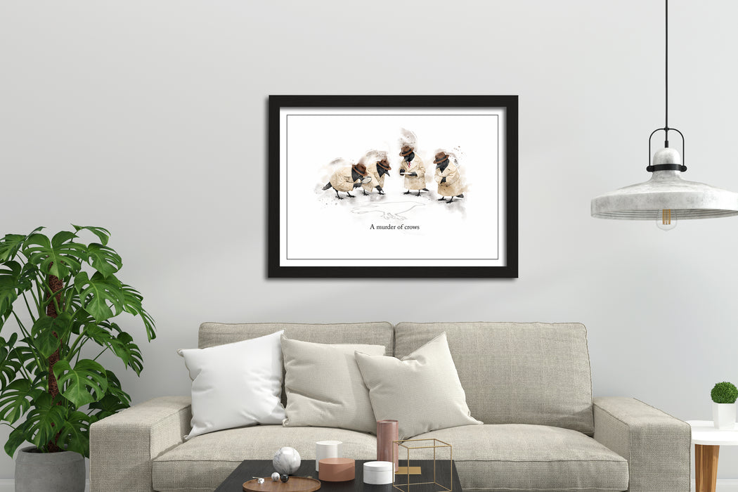 A Murder of Crows – Framed Wall Art Print