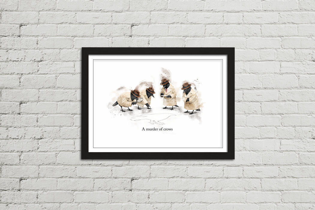 A Murder of Crows – Framed Wall Art Print