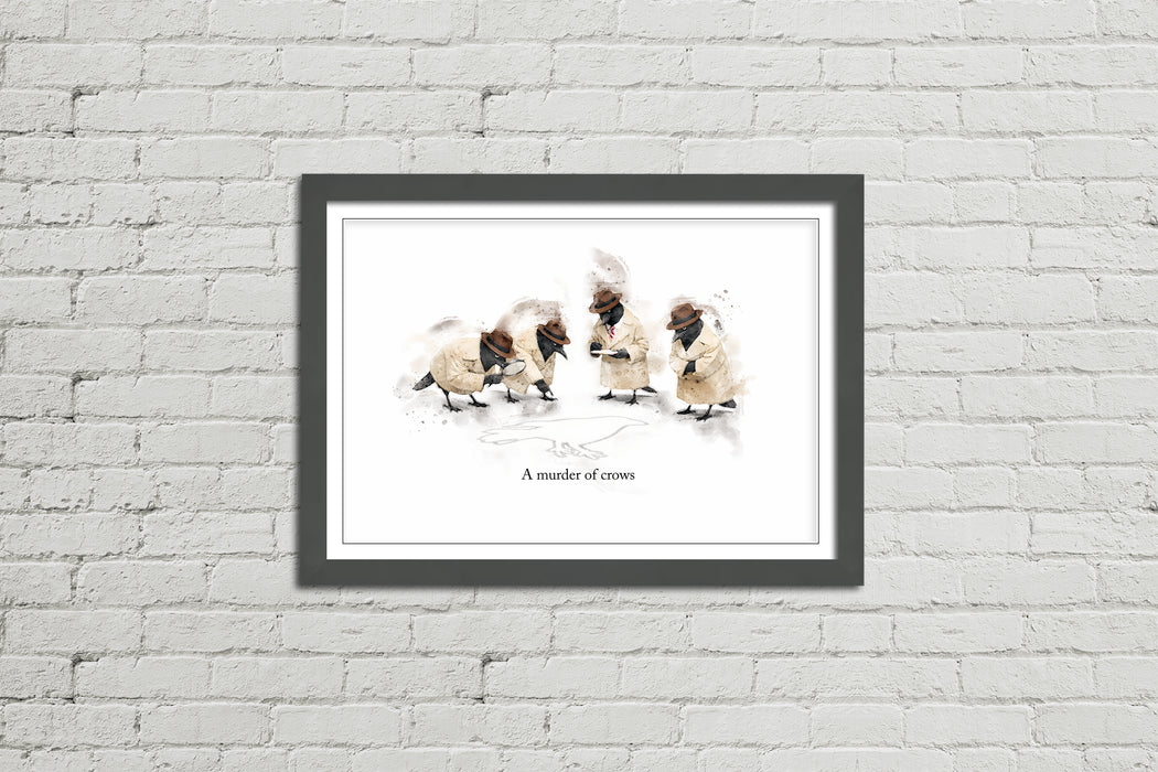 A Murder of Crows – Framed Wall Art Print