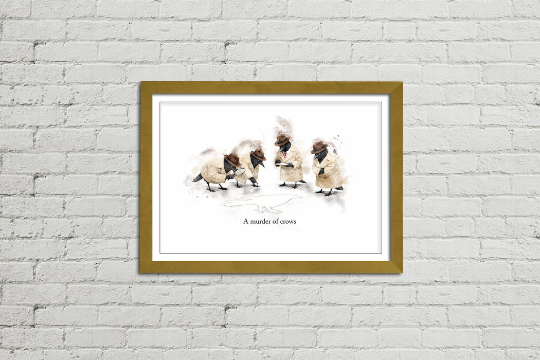 A Murder of Crows – Framed Wall Art Print
