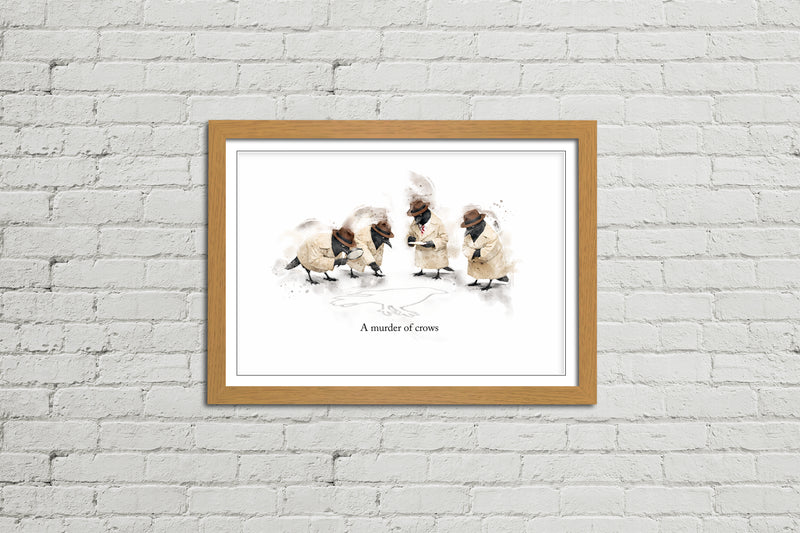 A Murder of Crows – Framed Wall Art Print