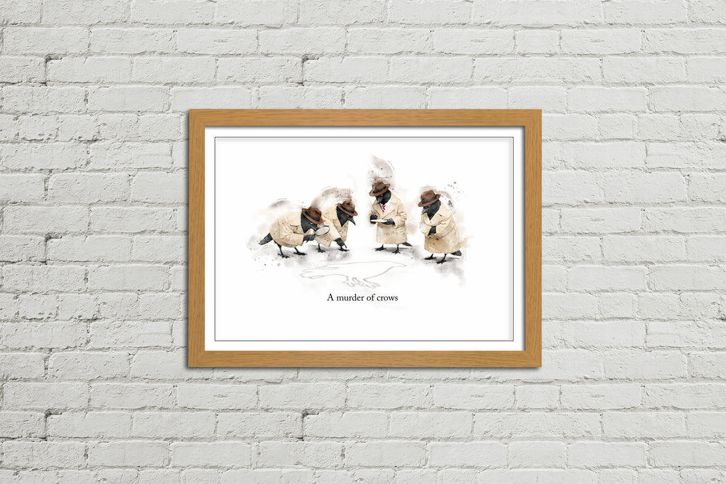 A Murder of Crows – Framed Wall Art Print