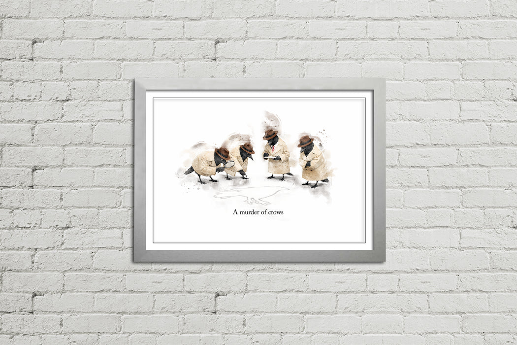 A Murder of Crows – Framed Wall Art Print