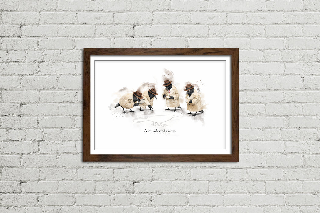 A Murder of Crows – Framed Wall Art Print