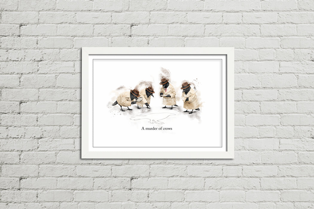 A Murder of Crows – Framed Wall Art Print