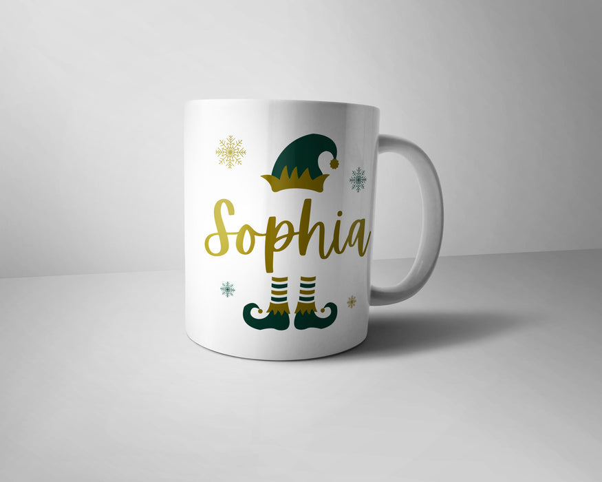 Elf Personalised Christmas Mug