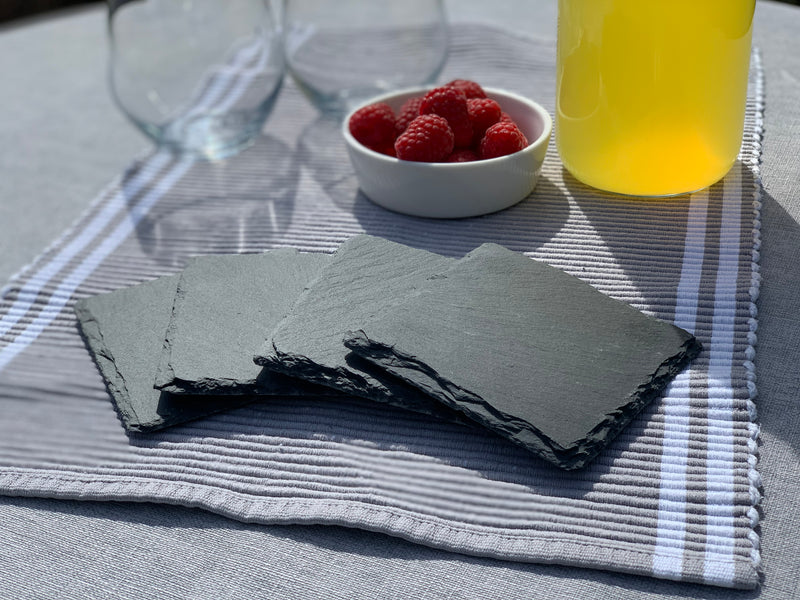 Natural Slate Coaster Set – Blank Slate for Your Creativity (set of 4)