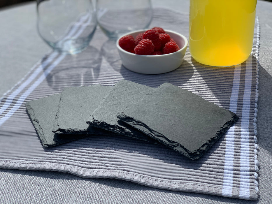 Natural Slate Coaster Set – Blank Slate for Your Creativity (set of 4)