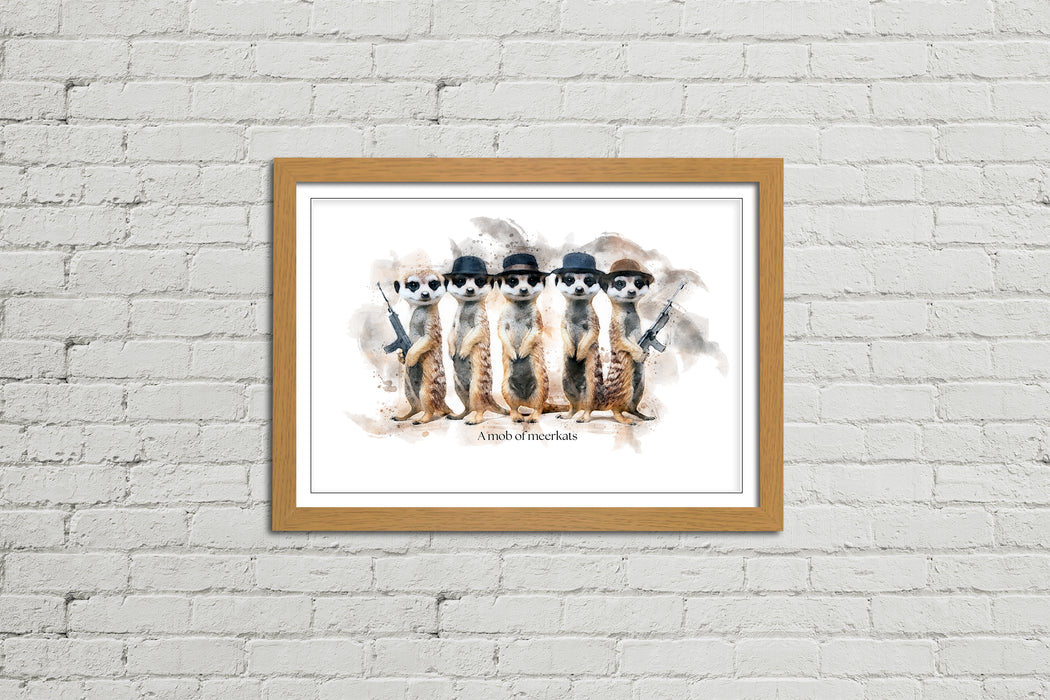 A Mob of Meerkats – Framed Wall Art Print