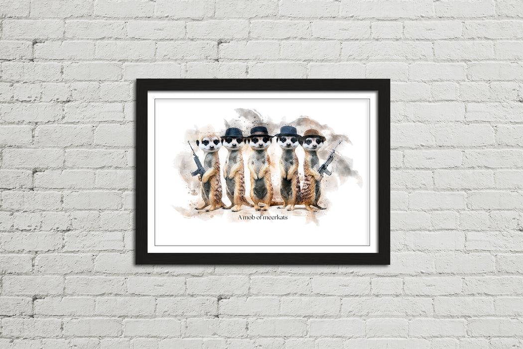 A Mob of Meerkats – Framed Wall Art Print