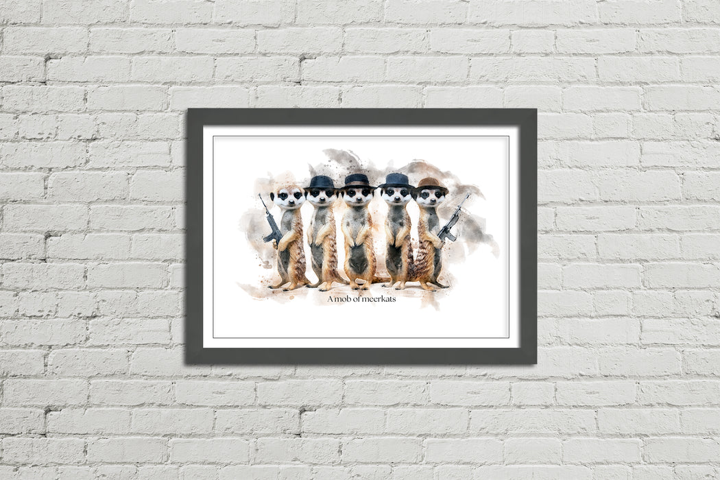 A Mob of Meerkats – Framed Wall Art Print