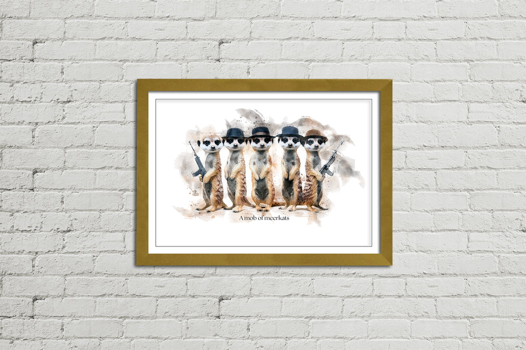 A Mob of Meerkats – Framed Wall Art Print