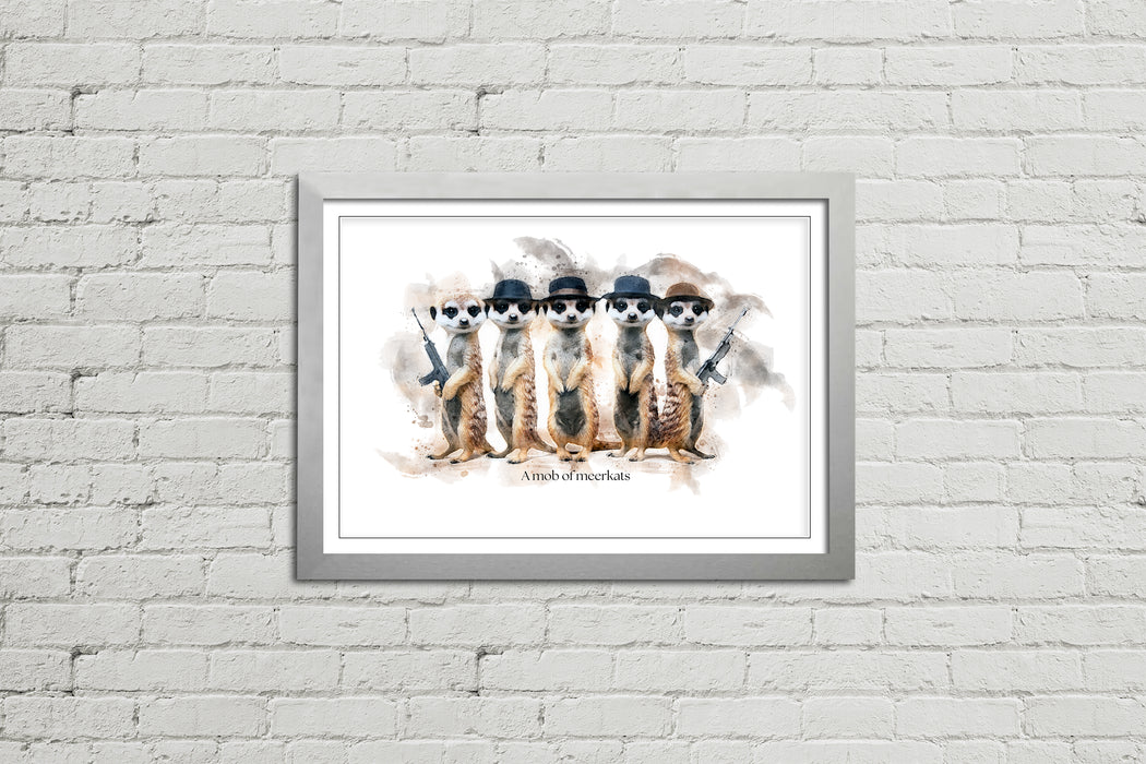A Mob of Meerkats – Framed Wall Art Print