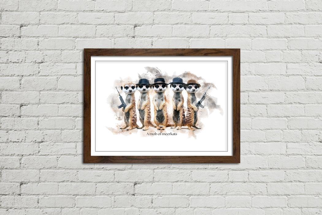 A Mob of Meerkats – Framed Wall Art Print