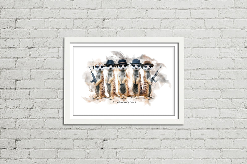 A Mob of Meerkats – Framed Wall Art Print
