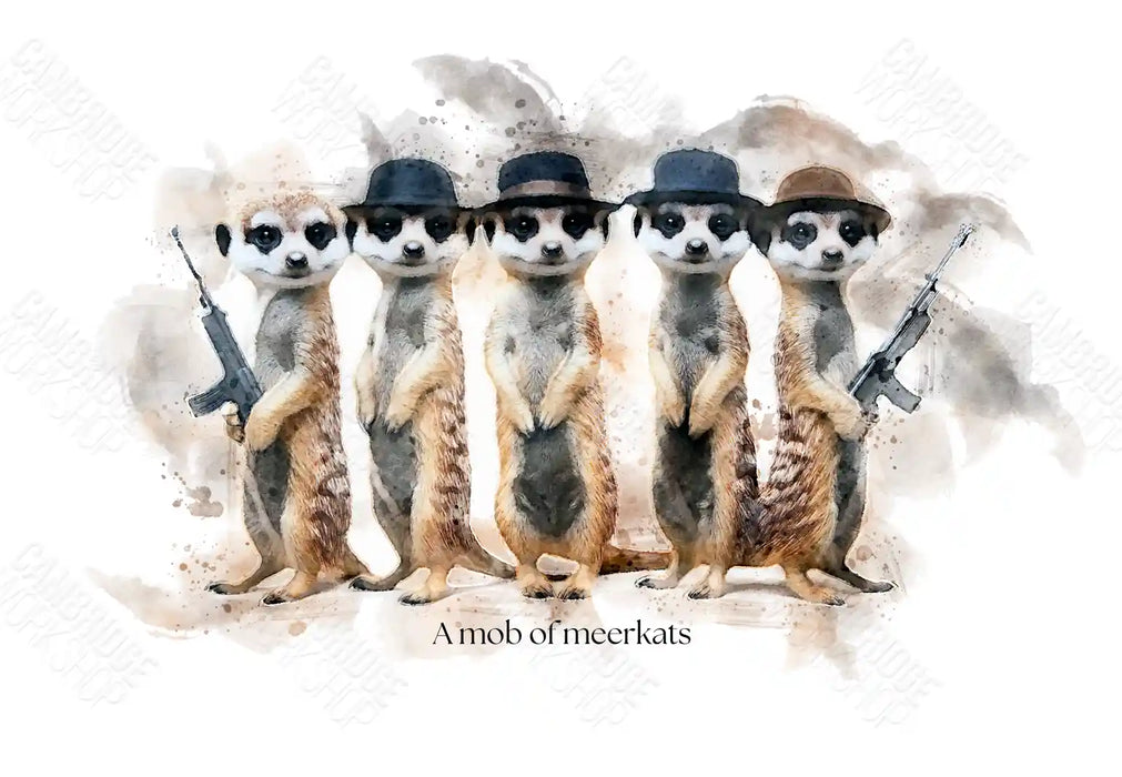 A Mob of Meerkats – Framed Wall Art Print