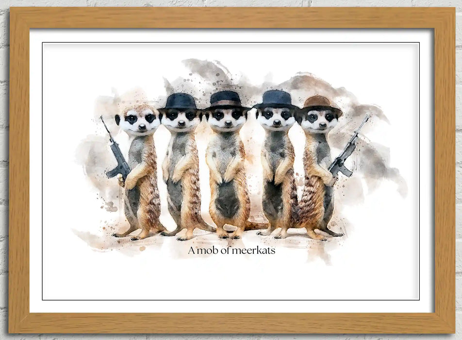 A Mob of Meerkats – Framed Wall Art Print