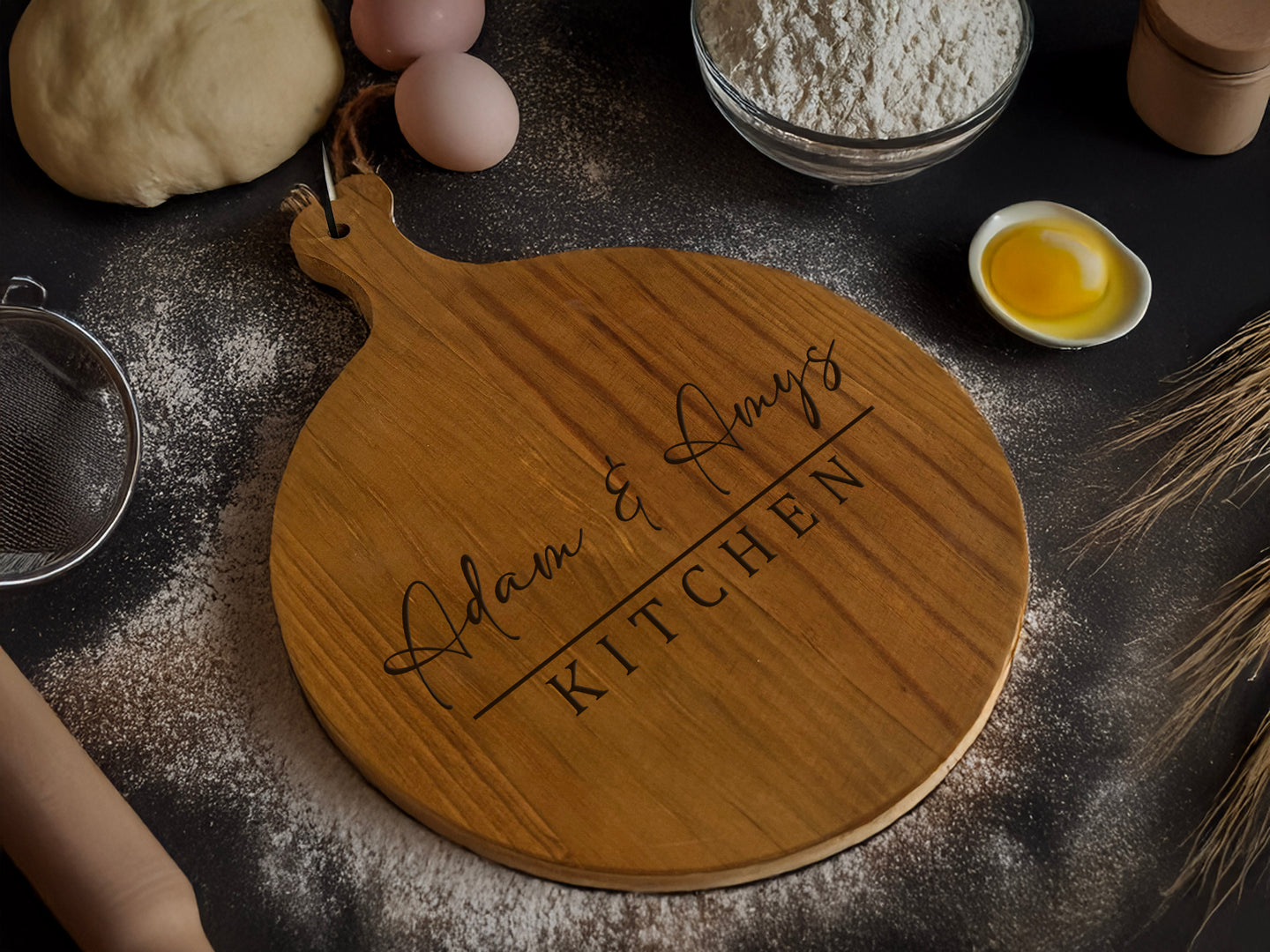 Pizza Serving Board - personalised with names