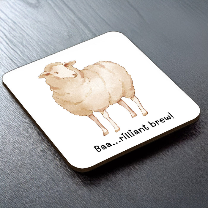 Farm animal watercolour coasters