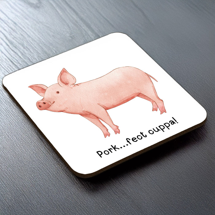 Farm animal watercolour coasters