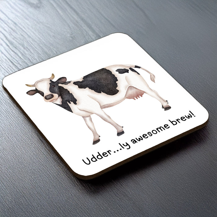 Farm animal watercolour coasters