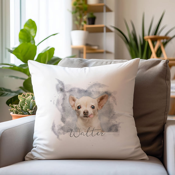 Watercolour Portrait Pet - Personalised Cushion