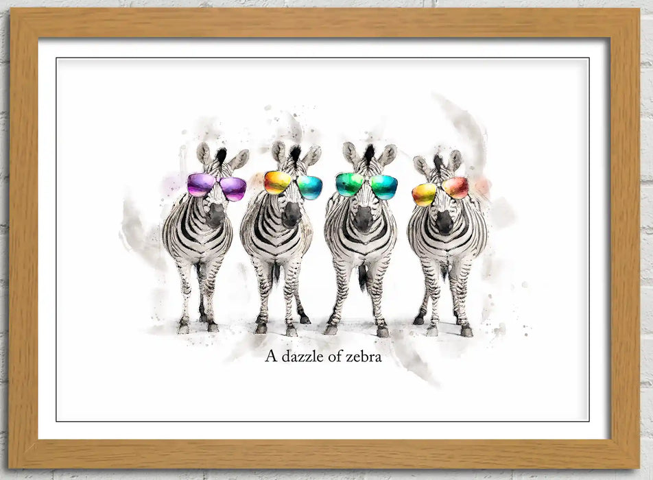 A Dazzle of Zebra – Framed Wall Art Print