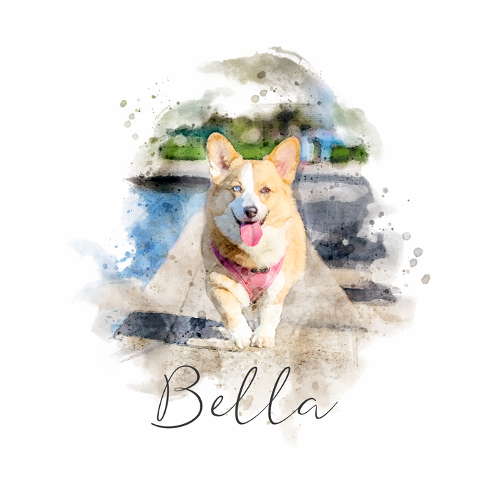 Watercolour Portrait Pet - Personalised Mug