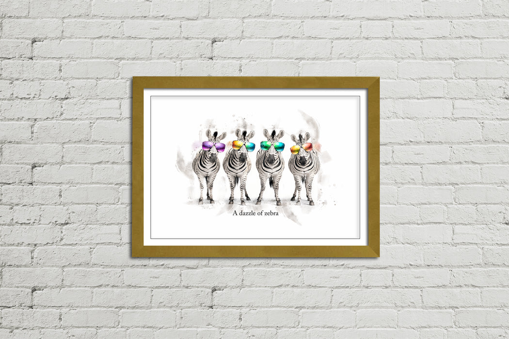 A Dazzle of Zebra – Framed Wall Art Print