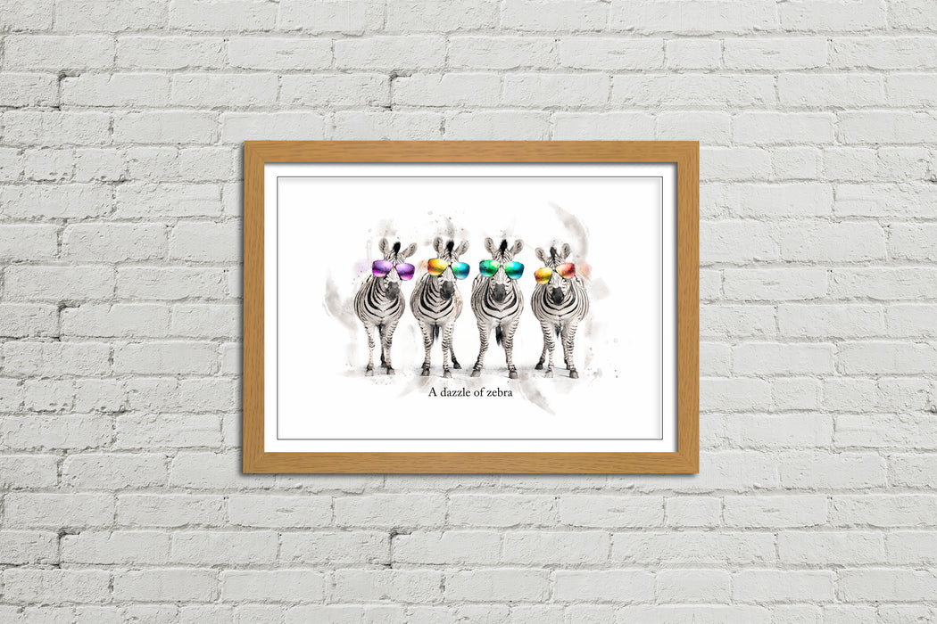A Dazzle of Zebra – Framed Wall Art Print