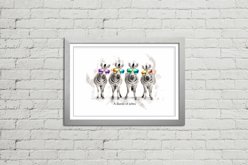 A Dazzle of Zebra – Framed Wall Art Print