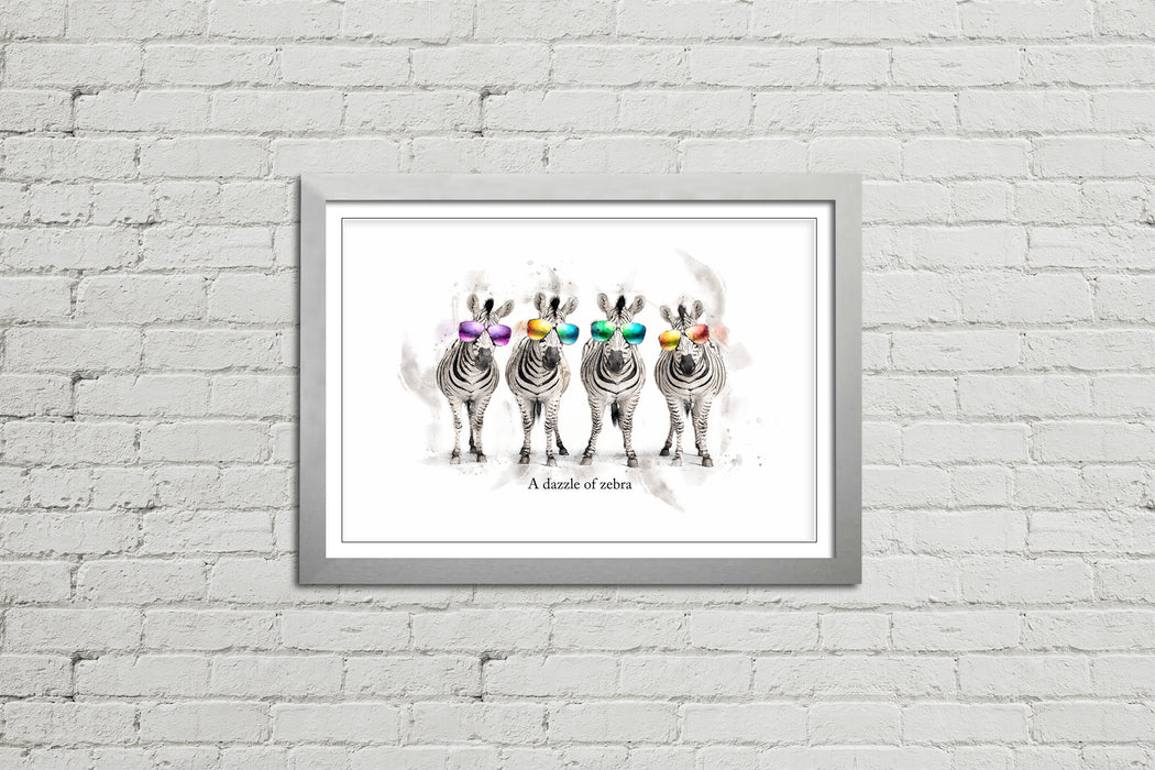 A Dazzle of Zebra – Framed Wall Art Print