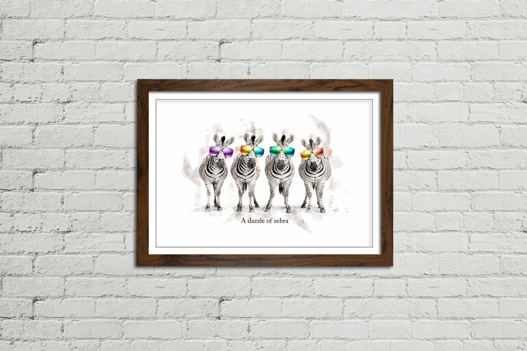 A Dazzle of Zebra – Framed Wall Art Print