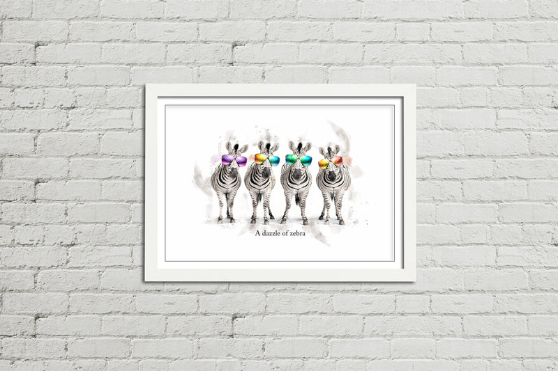 A Dazzle of Zebra – Framed Wall Art Print