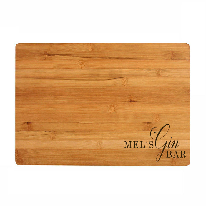 Cocktail Preparation Board (Gin Bar) - Personalised With A Name