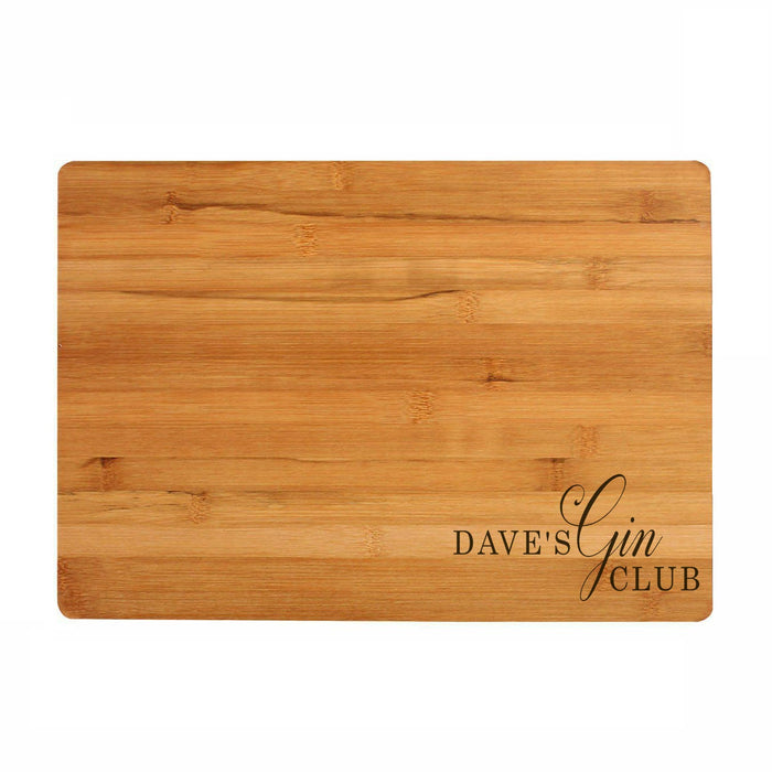 Cocktail Preparation Board (Gin Club) - Personalised With A Name