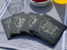 Load image into Gallery viewer, Home Sweet Home - Personalised Slate Coaster
