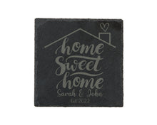 Load image into Gallery viewer, Home Sweet Home - Personalised Slate Coaster
