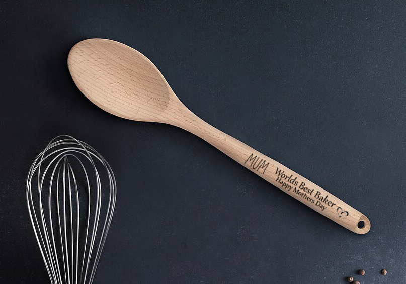 Mothers Day Wooden Spoon - Worlds Best Baker - Personalised Gift