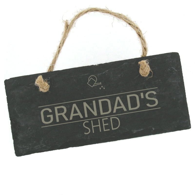 Garden Shed - Slate Hanging Sign - Great personalised gift for Gardeners - Medium