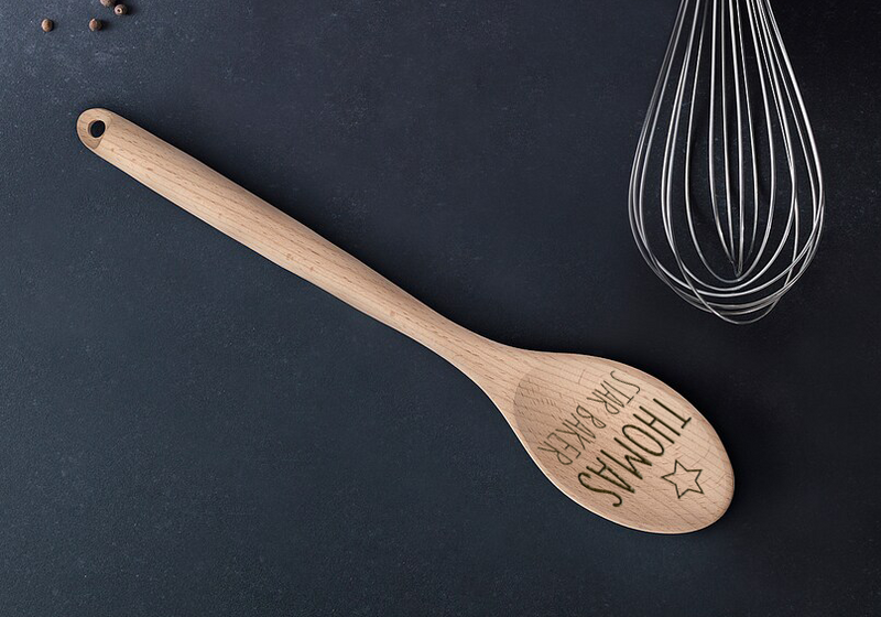 Star Baker - Wooden Spoon - Personalised With Name