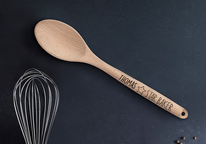 Star Baker - Wooden Spoon - Personalised With Name
