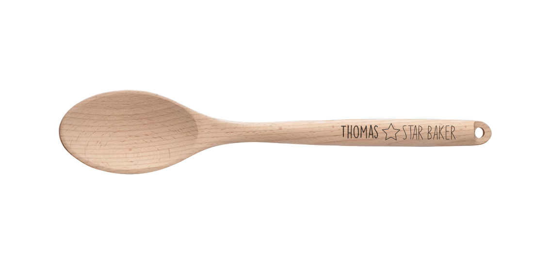 Star Baker - Wooden Spoon - Personalised With Name