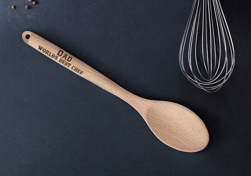 Worlds Best Chef - Wooden Spoon - Personalised With Name