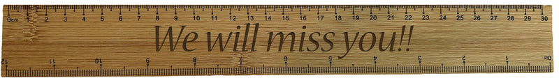 Personalised Bamboo 30cm Ruler